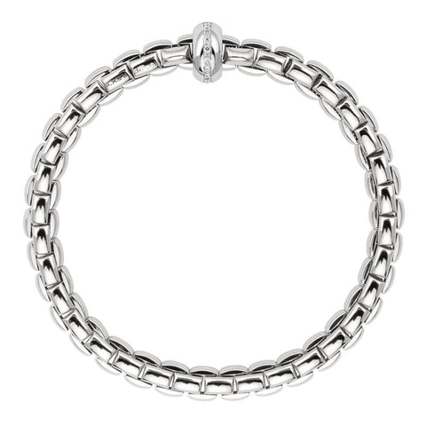 Eka Anniversario 18ct White Gold 0.13ct Diamond Bracelet, 707B/BBR.