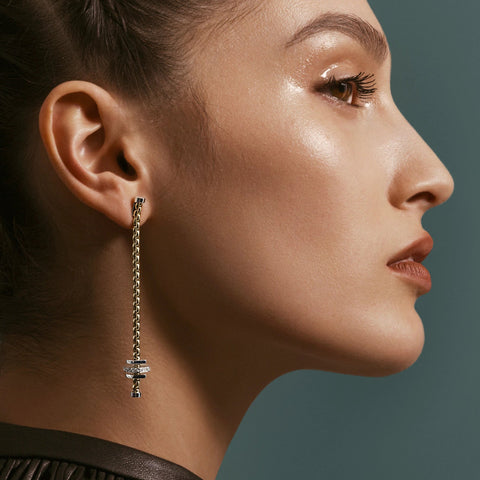 Fope Eka 18ct Yellow Gold 0.30ct Diamond Drop Earrings