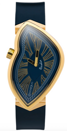 Exaequo Revolve Melting IP Yellow Gold Blue Dial Watch EX0032.0004