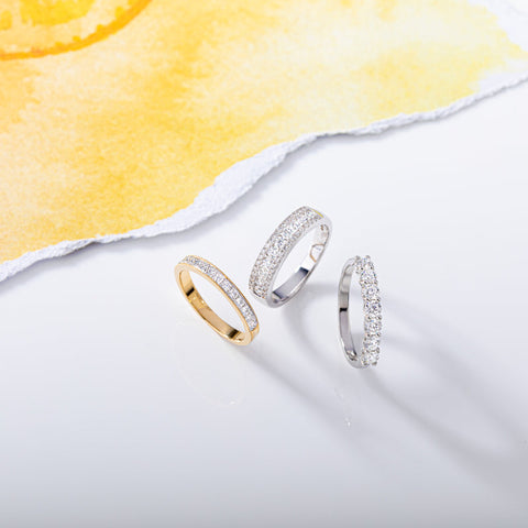 Platinum 0.72ct Diamond Brilliant Cut Wedding Half Eternity Ring