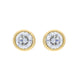 18ct Yellow Gold 0.20ct Diamond Solitaire Round Stud Earrings