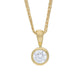 18ct Yellow Gold 0.26ct Diamond Round Solitaire Pendant & Chain