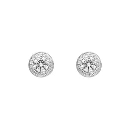 18ct White Gold 0.48ct Diamond Brilliant Cut Round Stud Earrings