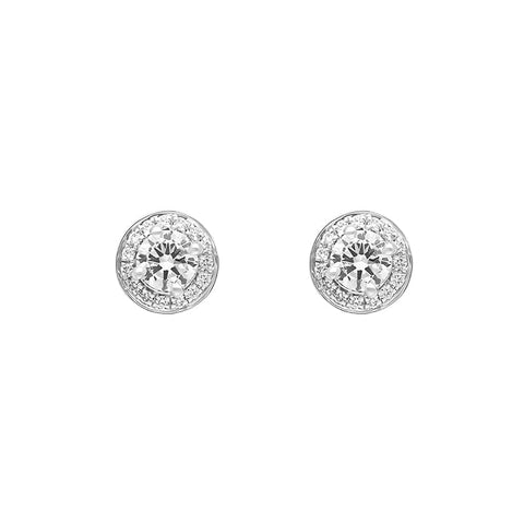 18ct White Gold 0.48ct Diamond Brilliant Cut Round Stud Earrings