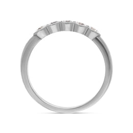 Platinum 0.50ct Diamond Brilliant Cut Bezel Set Ring, FEU-1483.