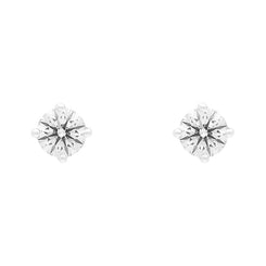 18ct White Gold 1.00ct Diamond Solitaire Brilliant Cut Stud Earrings
