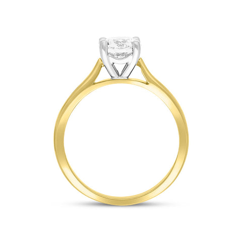 18ct Yellow Gold 0.50ct Diamond Brilliant Cut Solitaire Ring