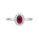 18ct White Gold 0.55ct Ruby Diamond Oval Ring