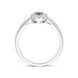 18ct White Gold 0.55ct Ruby Diamond Oval Ring