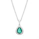 18ct White Gold 0.39ct Emerald Diamond Pear Necklace