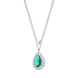 18ct White Gold 0.39ct Emerald Diamond Pear Necklace