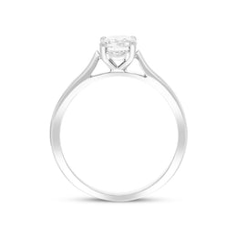 Platinum Diamond Round Brilliant Cut Solitaire Ring