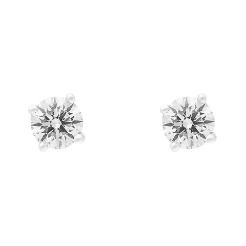 18ct White Gold 0.50ct Diamond Solitaire Stud Earrings