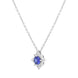 18ct White Gold Sapphire Diamond Flower Cluster Necklace