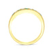 18ct Yellow Gold Emerald Diamond Half Eternity Ring
