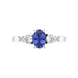 Platinum Sapphire Diamond Three Stone Ring