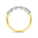 18ct Yellow Gold Diamond Five Stone Bar Set Half Eternity Ring
