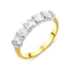 18ct Yellow Gold Diamond Five Stone Bar Set Half Eternity Ring