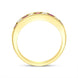 18ct Yellow Gold Ruby Diamond Channel Set Half Eternity Ring