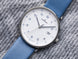 Junghans Form Ladies Watch with white dial, leather strap, steel case