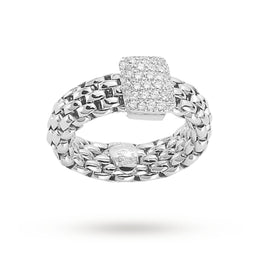 Fope Flex'It Vendome 18ct White Gold 0.41ct Pave Diamond Ring
