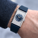 Fears Arnos Pewter Blue Rubber Strap Watch