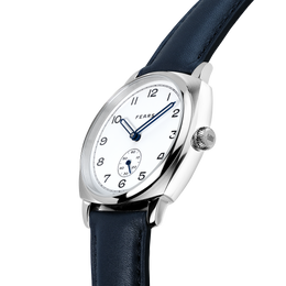 Fears Brunswick 38 Polar White Leather Strap Watch