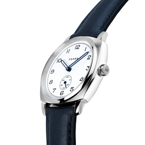 Fears Brunswick 38 Polar White Leather Strap Watch