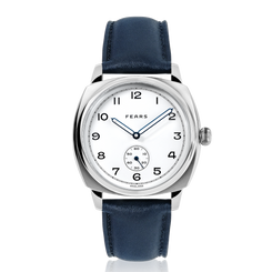 Fears Brunswick 38 Polar White Leather Strap Watch