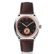 Fears Brunswick 38 Charcoal Rose Leather Strap Watch