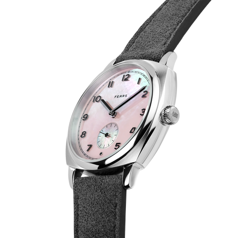 Fears Brunswick 38 Orchid Mother of Pearl Leather Strap Watch
