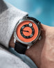 Fears Brunswick 40.5 Jump Hour Coral Lacquer Leather Watch