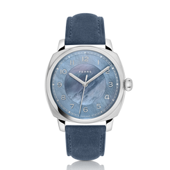 Fears Brunswick 40 Aurora Mother of Pearl Leather Strap Watch