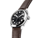 Fears Brunswick 40 Filton Raven Black Leather Strap Watch