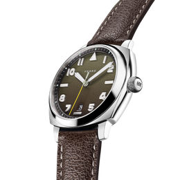 Fears Brunswick 40 Filton Squadron Green Leather Strap Watch