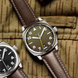 Fears Brunswick 40 Filton Squadron Green Leather Strap Watch