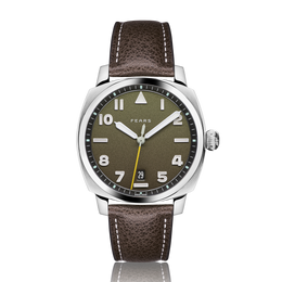 Fears Brunswick 40 Filton Squadron Green Leather Strap Watch