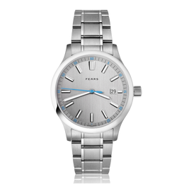 Fears Redcliff 39.5 Date Pewter Grey Bracelet Watch