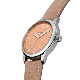 Fears Redcliff 39.5 Soft Peach Alcantara Watch