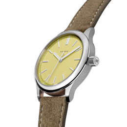 Fears Redcliff 39.5 Sherbert Yellow Alcantara Watch