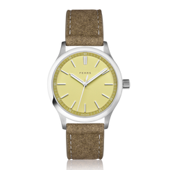 Fears Redcliff 39.5 Sherbert Yellow Alcantara Watch