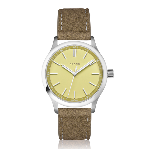 Fears Redcliff 39.5 Sherbert Yellow Alcantara Watch