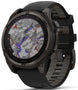 Garmin Fenix 8 47mm Sapphire Solar Carbon Grey DLC Titanium Black Pebble Grey Silicone Watch