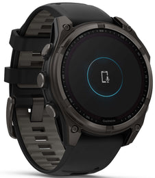 Garmin Fenix 8 47mm Sapphire Solar Carbon Grey DLC Titanium Black Pebble Grey Silicone Watch