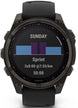 Garmin Fenix 8 47mm Sapphire Solar Carbon Grey DLC Titanium Black Pebble Grey Silicone Watch
