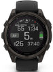 Garmin Fenix 8 47mm Sapphire Solar Carbon Grey DLC Titanium Black Pebble Grey Silicone Watch