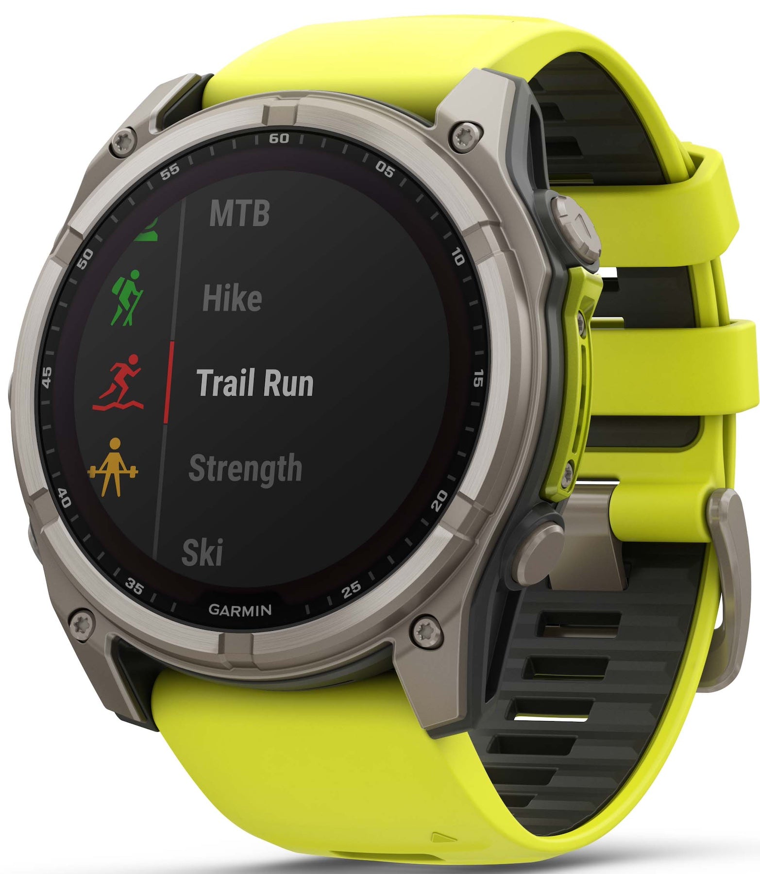 Garmin Fenix 8 51mm Sapphire Solar Titanium Amp Yellow Graphite ...