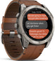 Garmin Fenix 8 51mm Sapphire AMOLED Titanium Chestnut Leather Band Watch