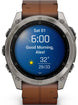 Garmin Fenix 8 51mm Sapphire AMOLED Titanium Chestnut Leather Band Watch