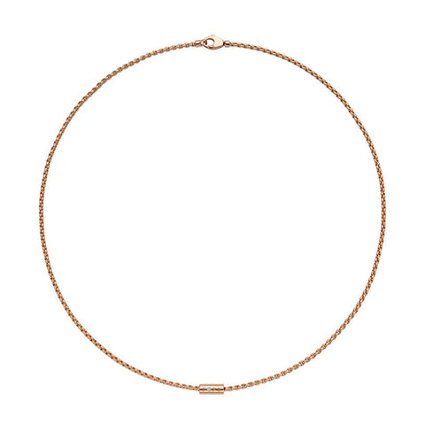Fope Aria 18ct Rose Gold 0.02ct Diamond Necklace 891C BBR.